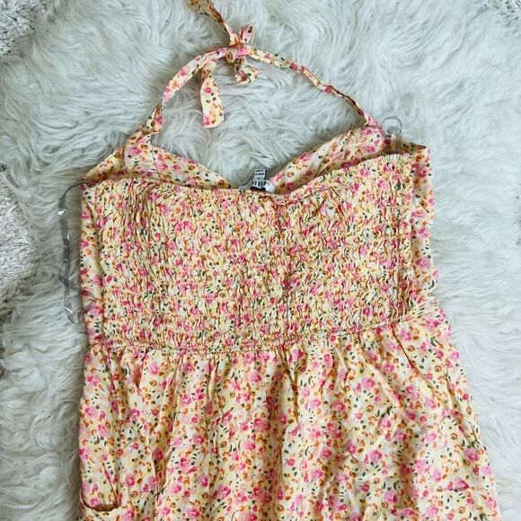 Floral halter style midi summer dress S - Picture 6 of 8